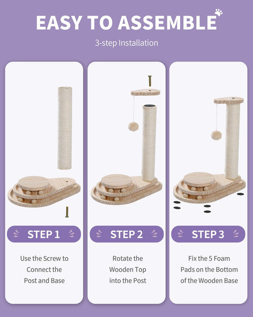 Interactive Cat Scratcher & Ball Track