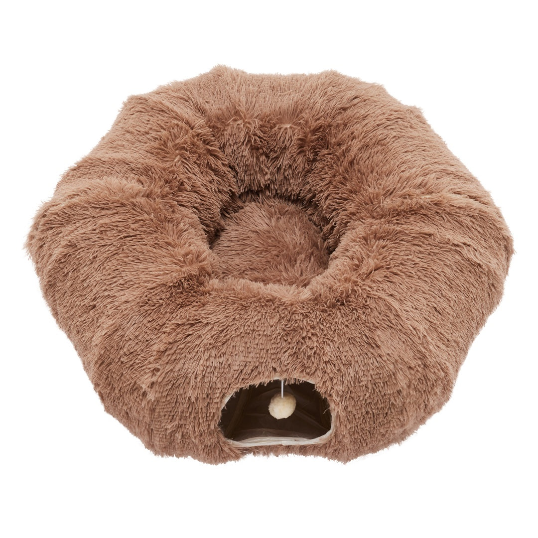 Peekaboo Plush Cat Tunnel Bed