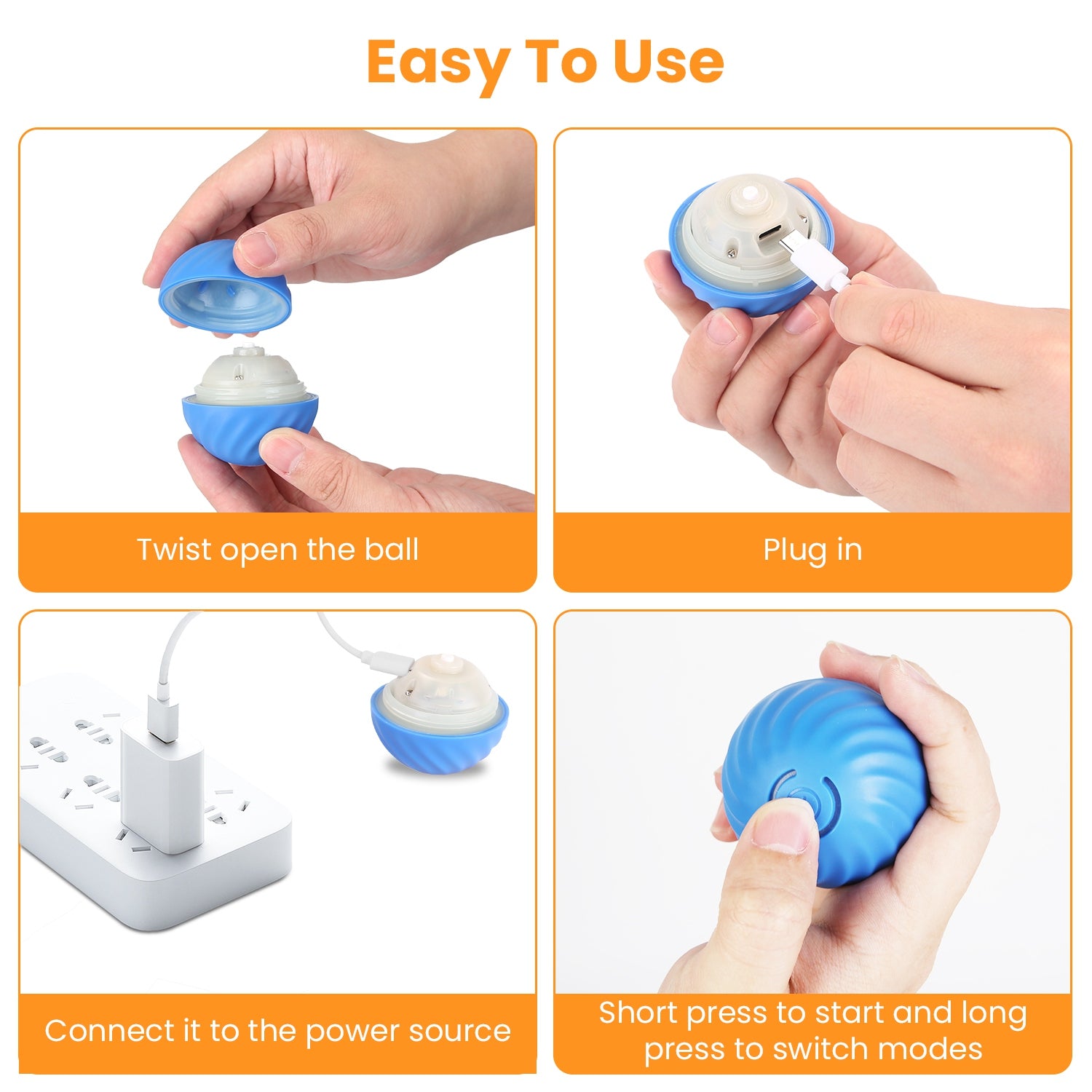Rechargeable Motion Activated Interactive Cat Toy