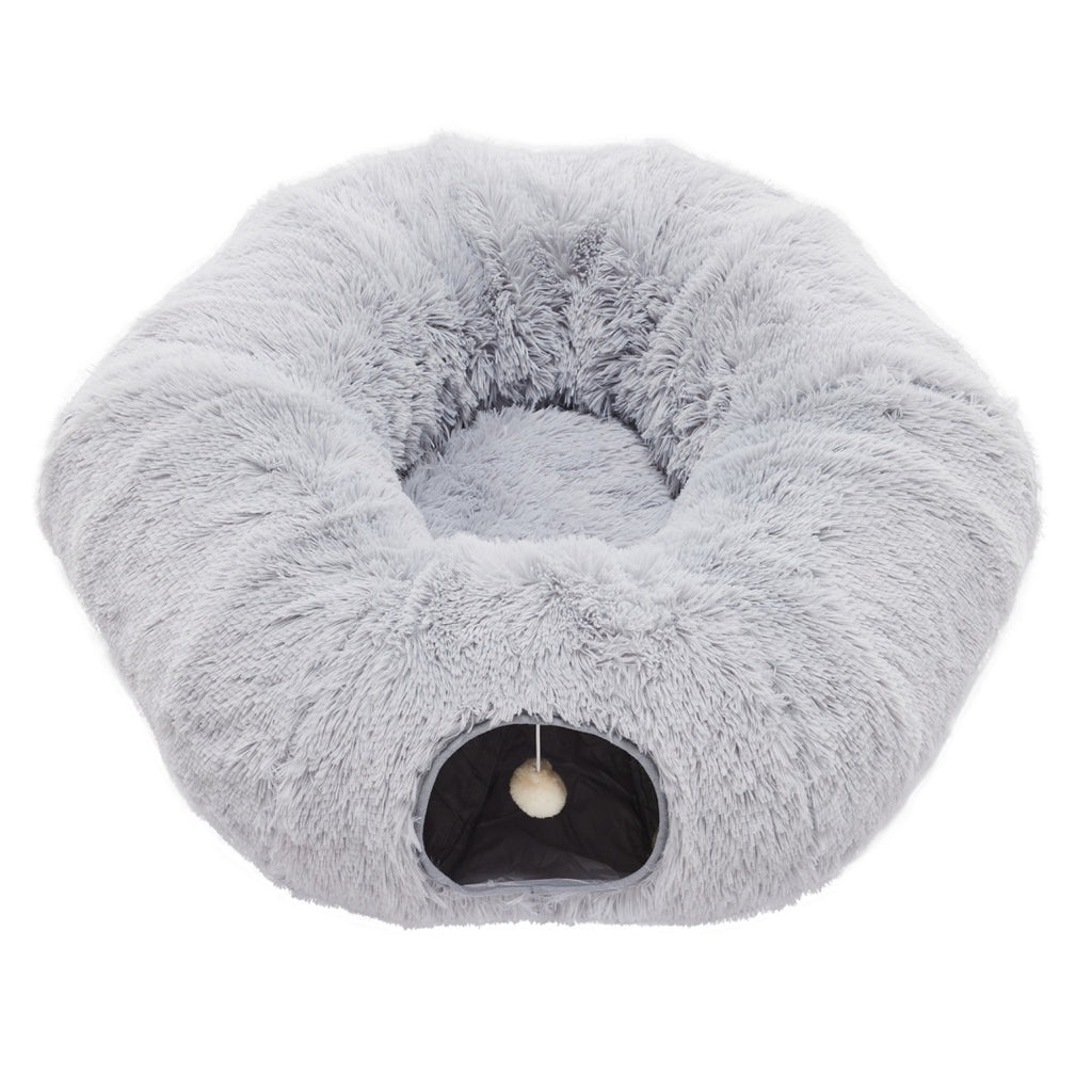 Peekaboo Plush Cat Tunnel Bed