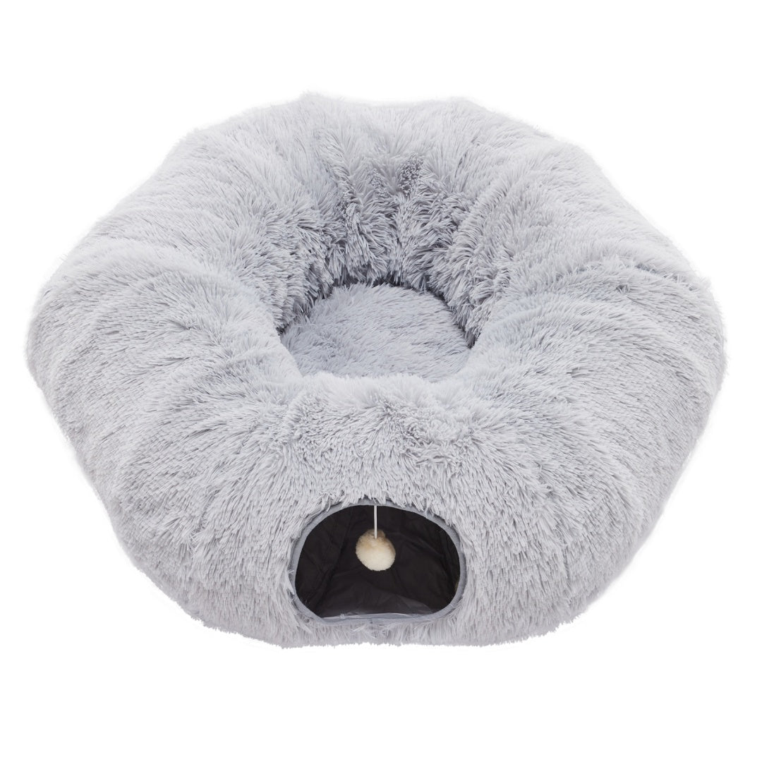 Peekaboo Plush Cat Tunnel Bed